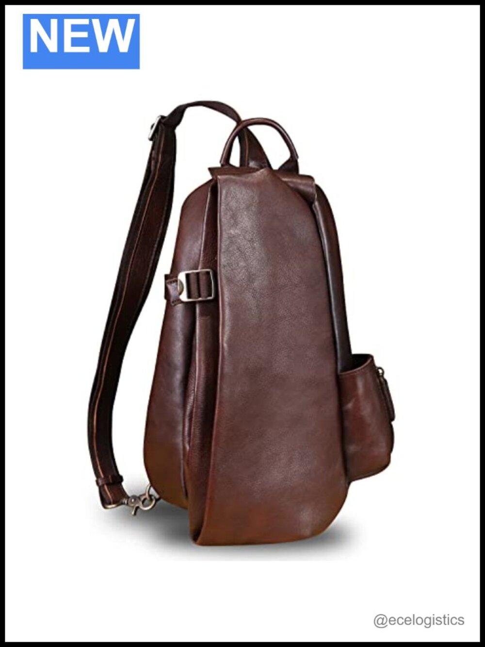 Genuine Leather Sling Bag Crossbody Purse Handmade Hiking Daypack Motorcycle